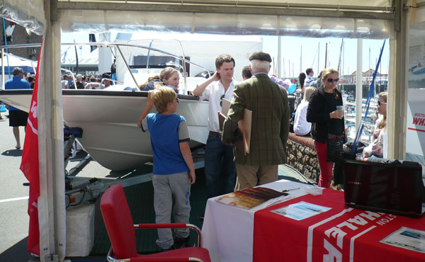 Jersey BW Marquee and customers